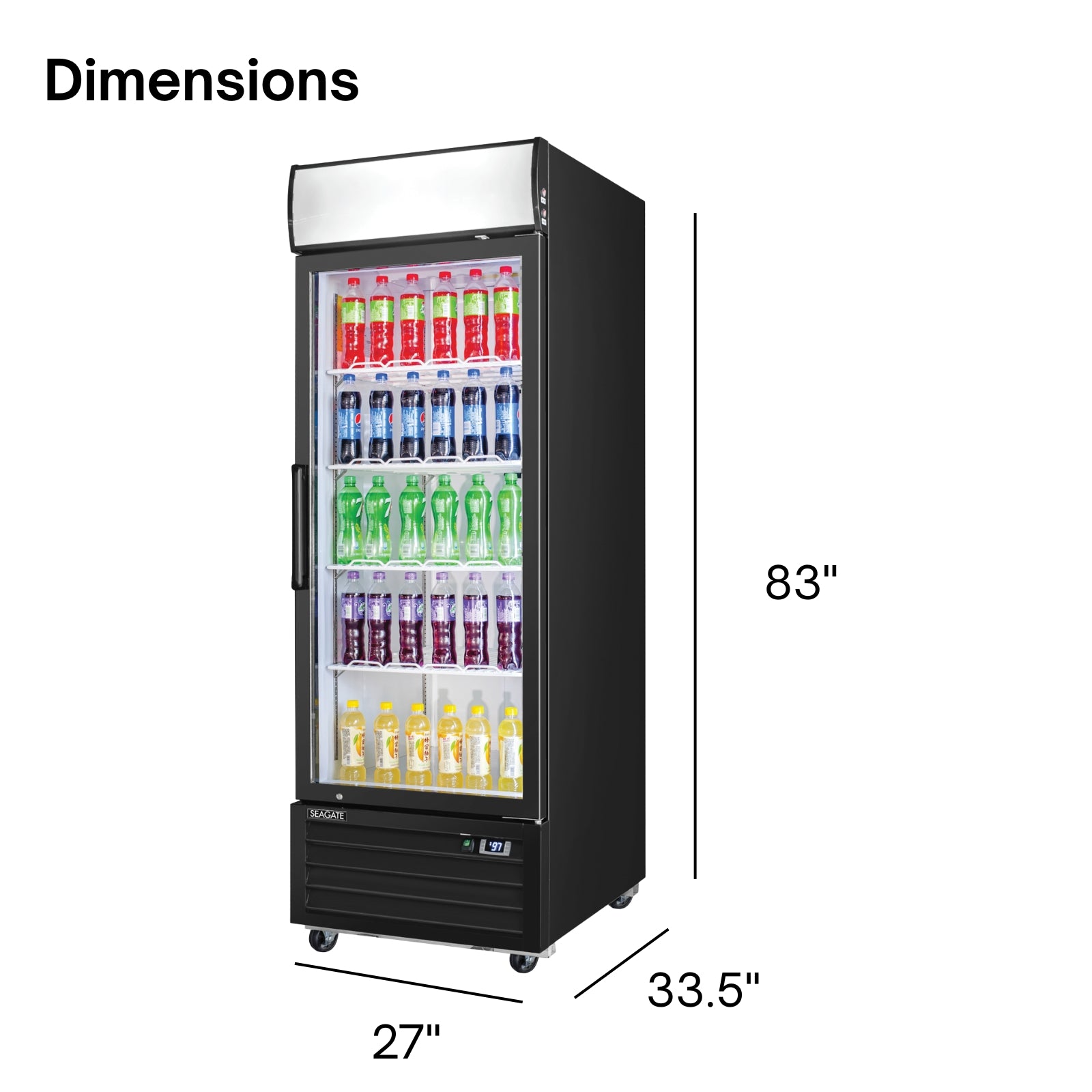 SEAGATE Commercial Products S20GDM Refrigerator, Merchandiser