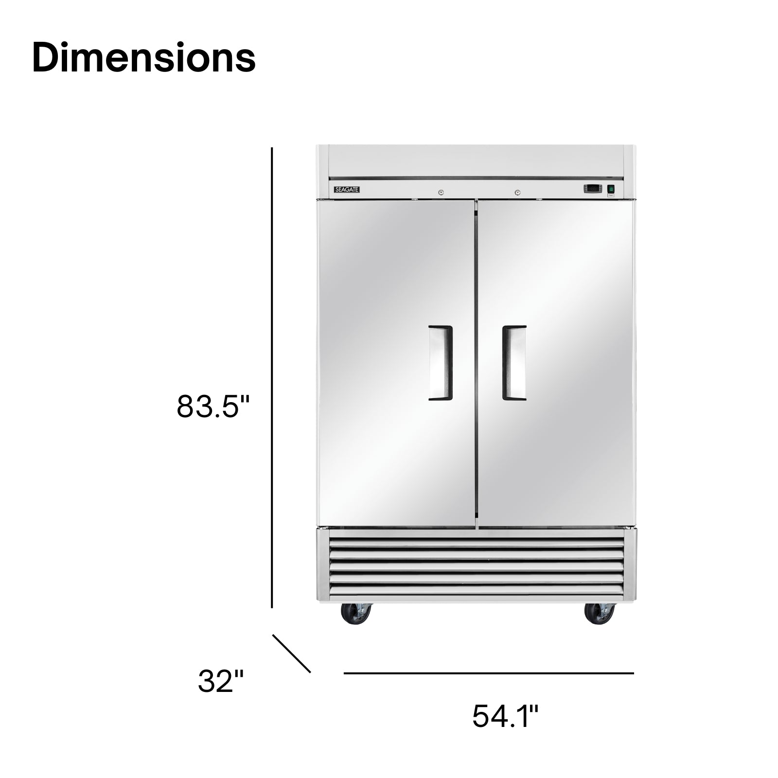 SEAGATE Commercial Products S2R Reach-In Refrigerator