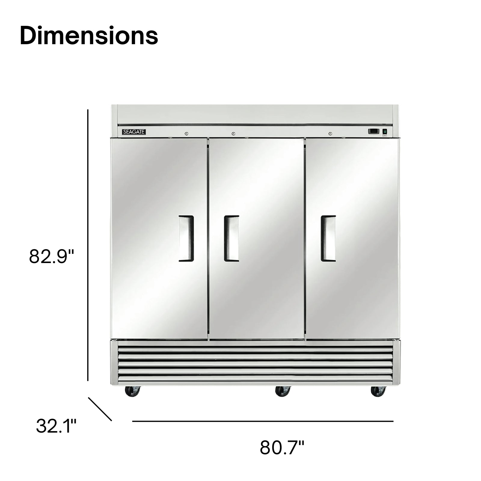 SEAGATE Commercial Products S3F Freezer, Reach-In