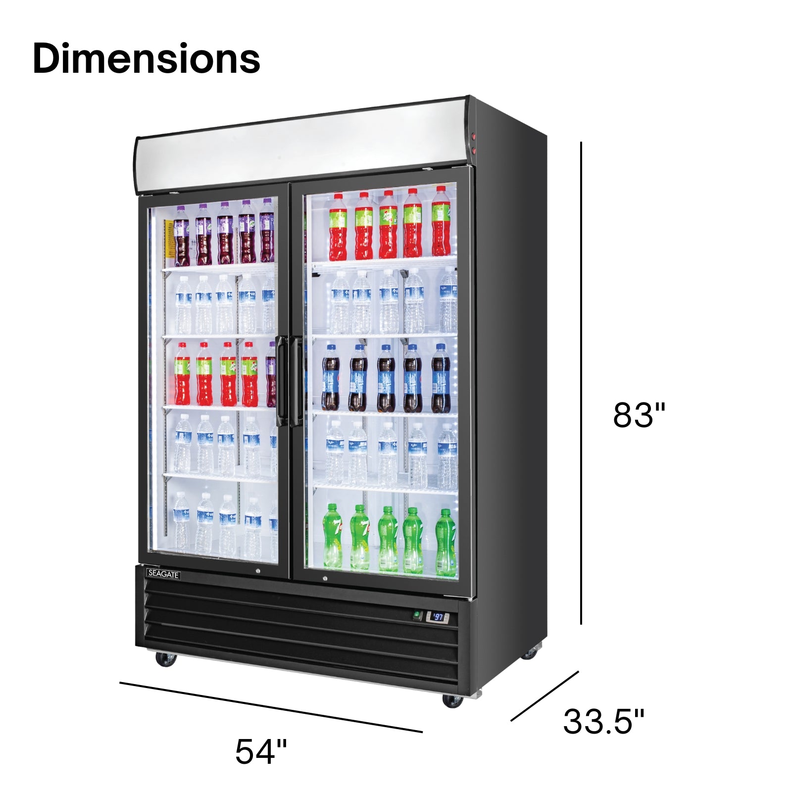 SEAGATE Commercial Products S45GDM Refrigerator, Merchandiser