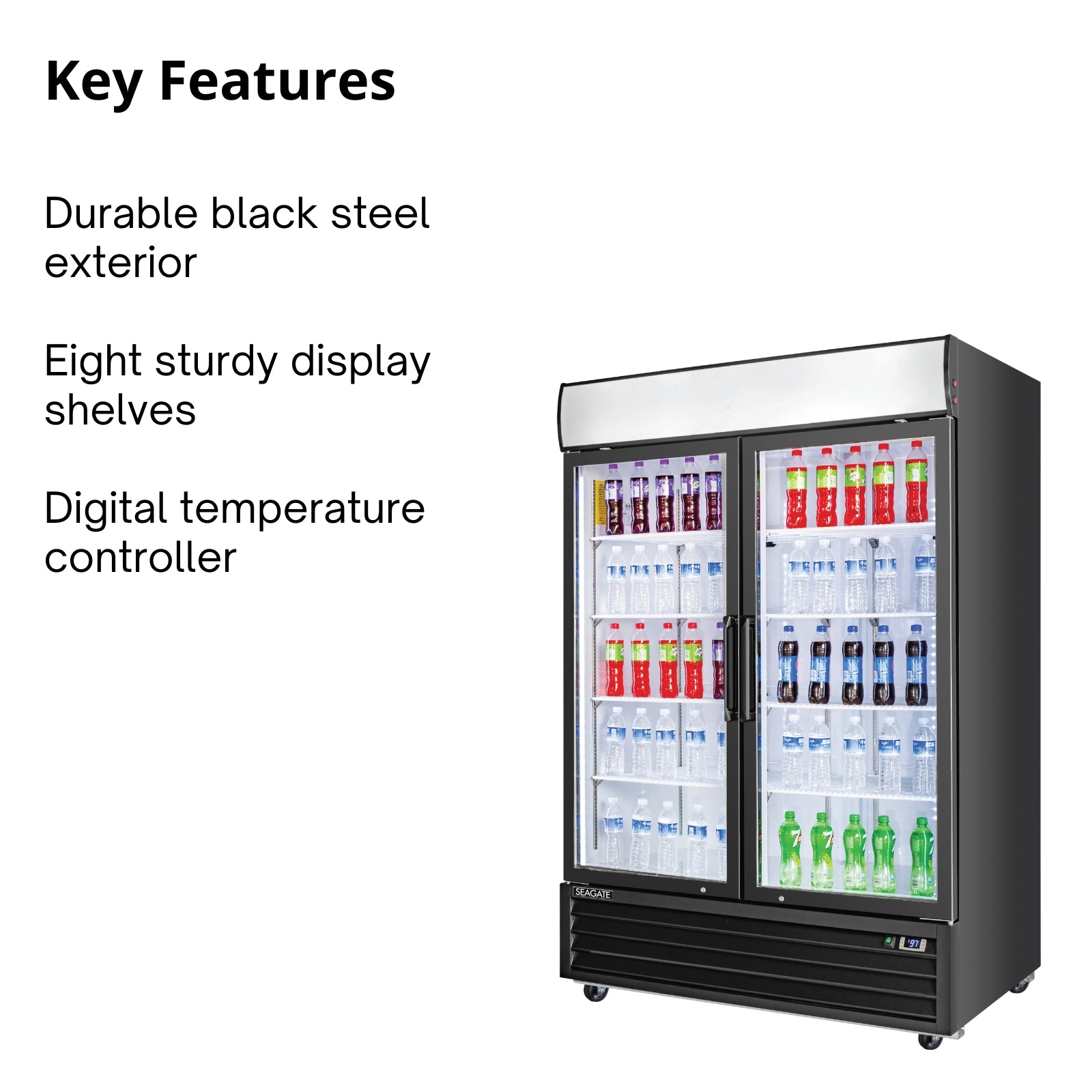 SEAGATE Commercial Products S45GDM Refrigerator, Merchandiser