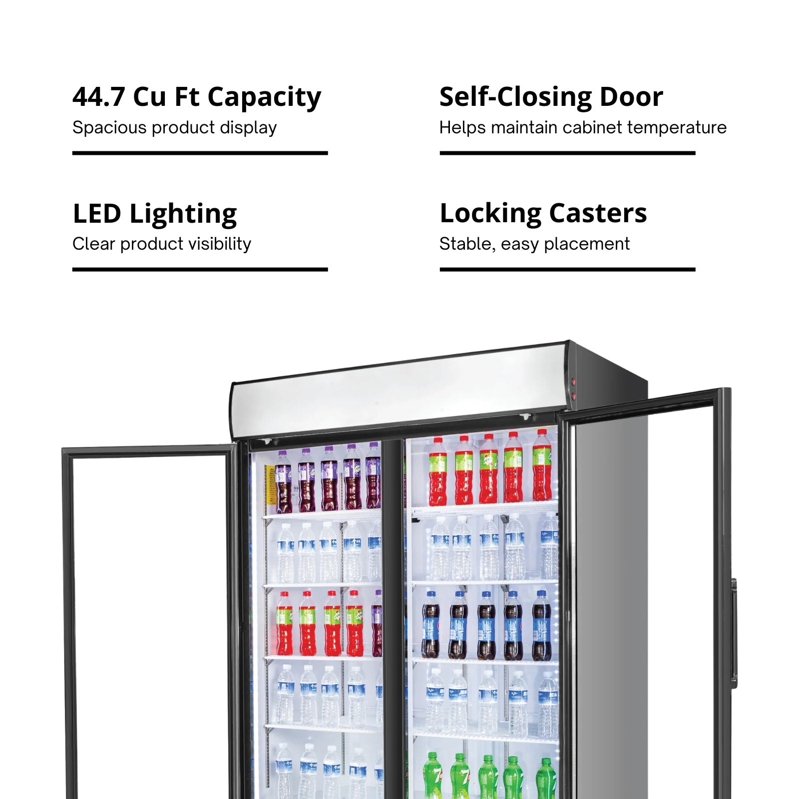 SEAGATE Commercial Products S45GDM Refrigerator, Merchandiser