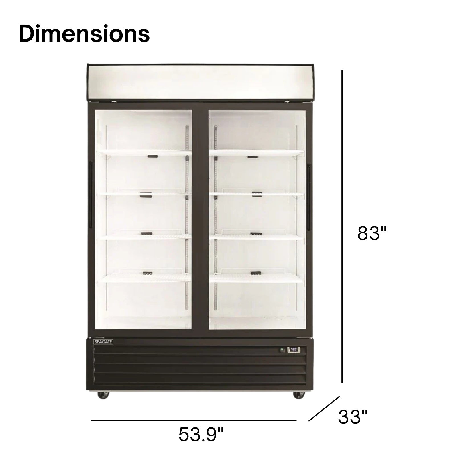 SEAGATE Commercial Products S45GDM-S Refrigerator, Merchandiser