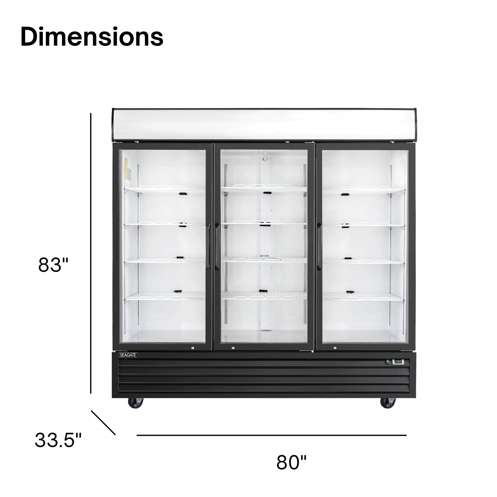 SEAGATE Commercial Products S70GDM Refrigerator, Merchandiser