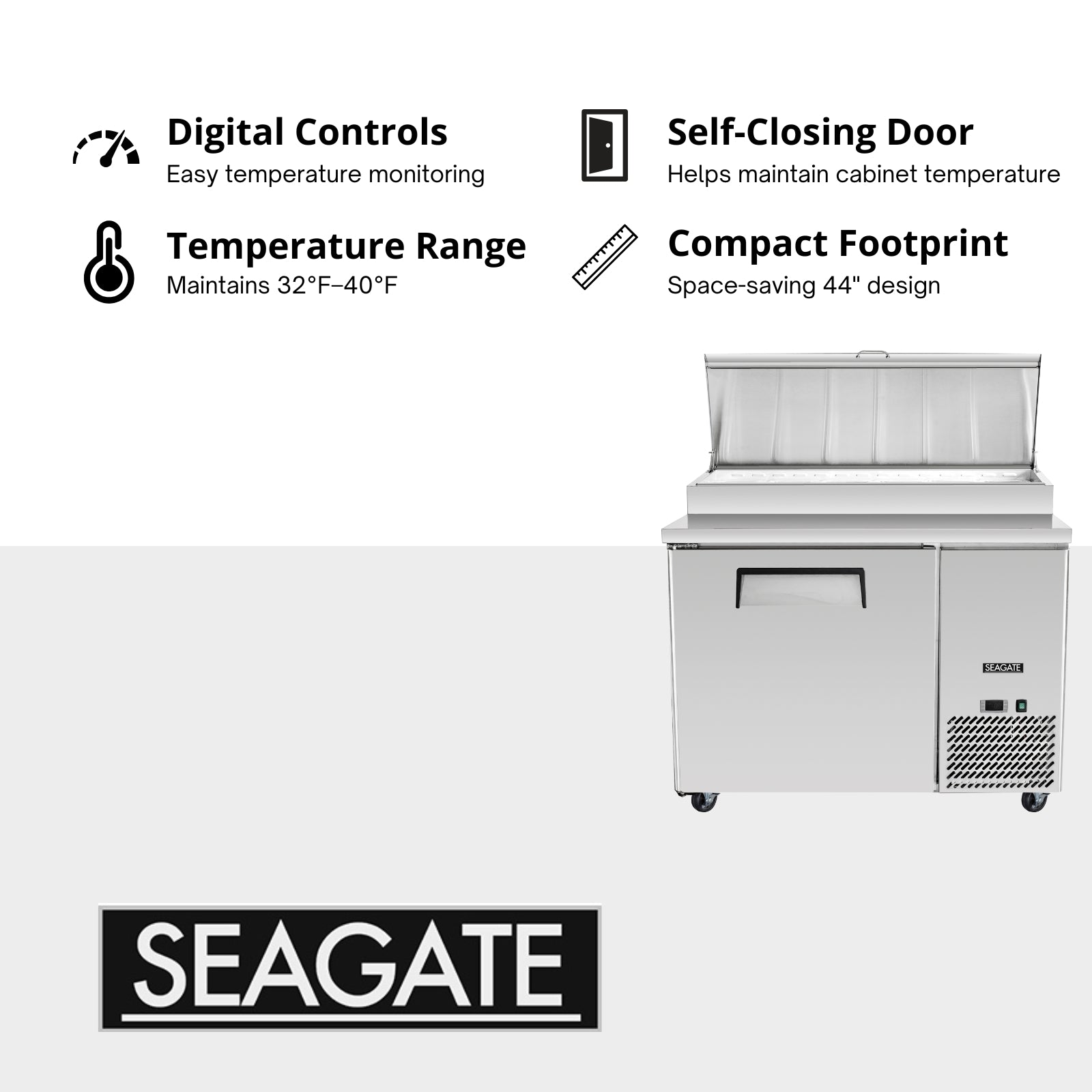 SEAGATE Commercial Products SP44 Pizza Prep Table