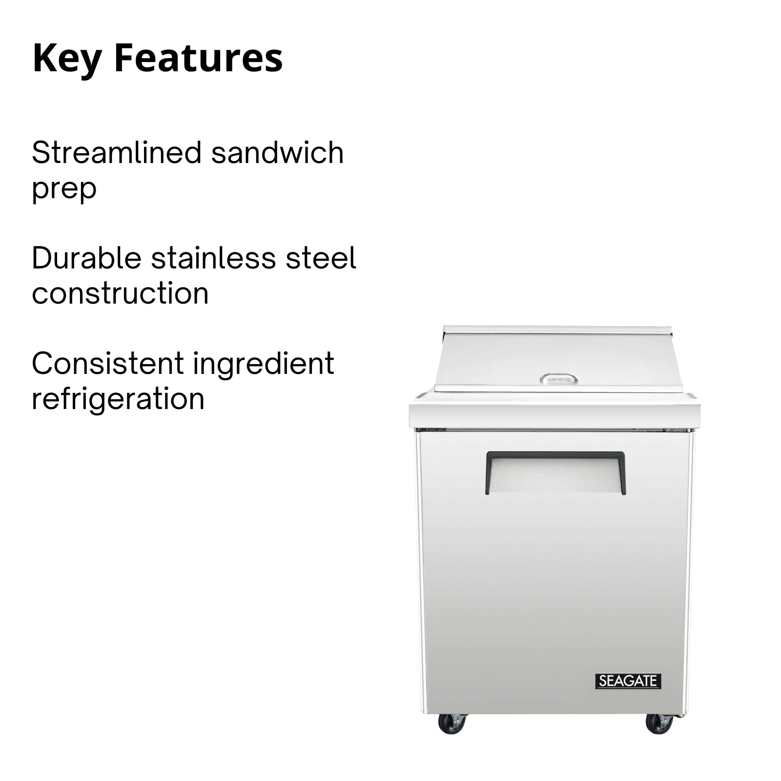 SEAGATE Commercial Products SSP29-08 Sandwich / Salad Prep Table