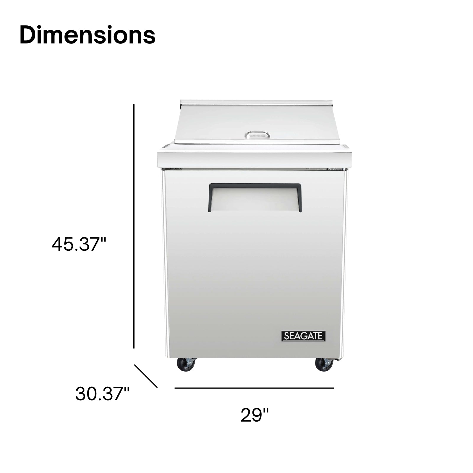 SEAGATE Commercial Products SSP29-12M Refrigerated Counter, Mega Top Sandwich / Salad Unit