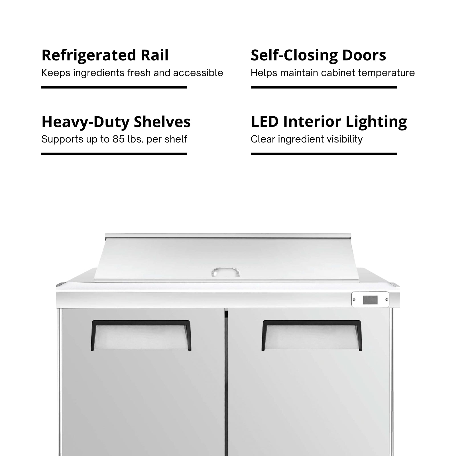 SEAGATE Commercial Products SSP48-12 Refrigerated Counter, Sandwich / Salad Unit