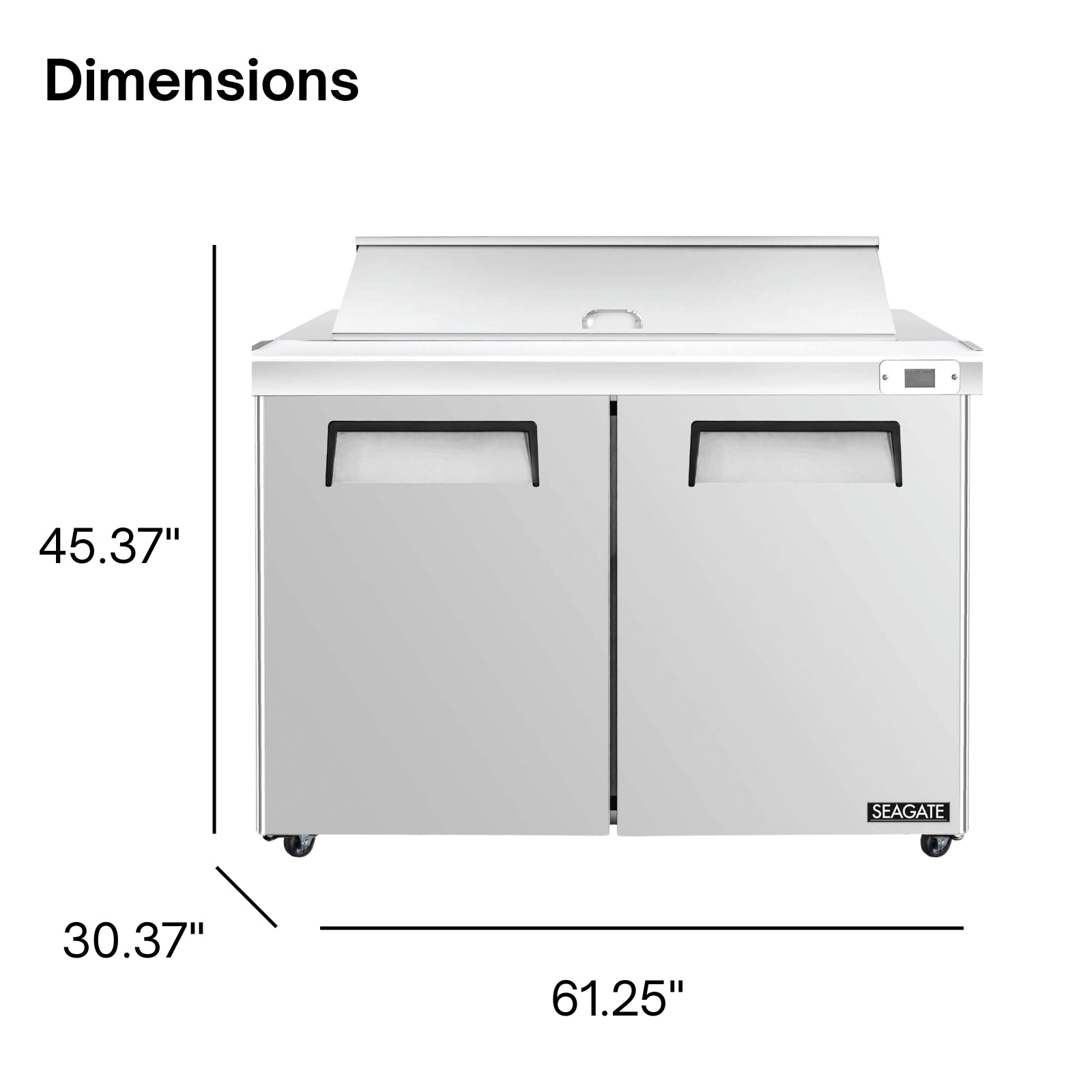 SEAGATE Commercial Products SSP60-16 Sandwich / Salad Prep Table