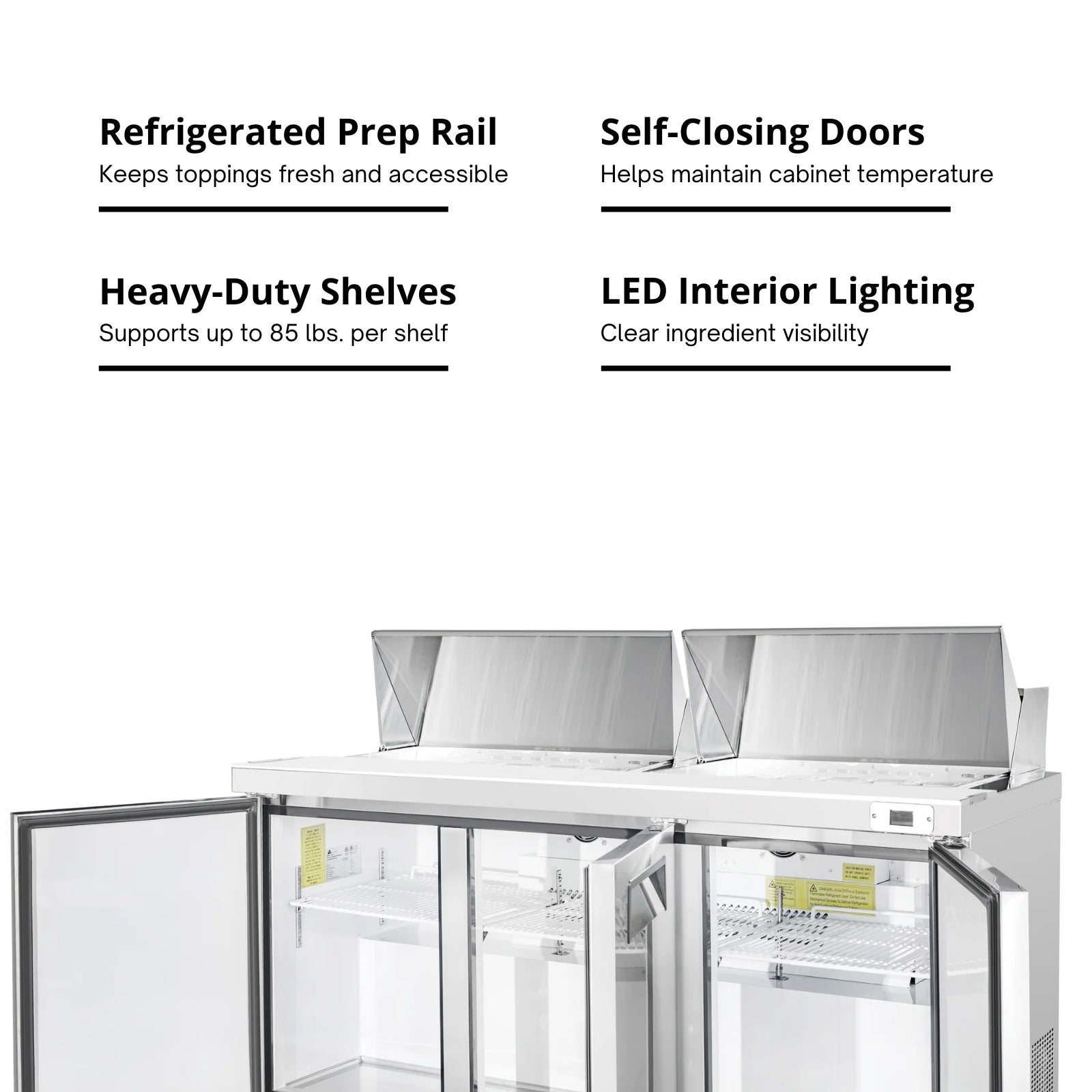 SEAGATE Commercial Products SSP72-30M Refrigerated Counter, Mega Top Sandwich / Salad Unit