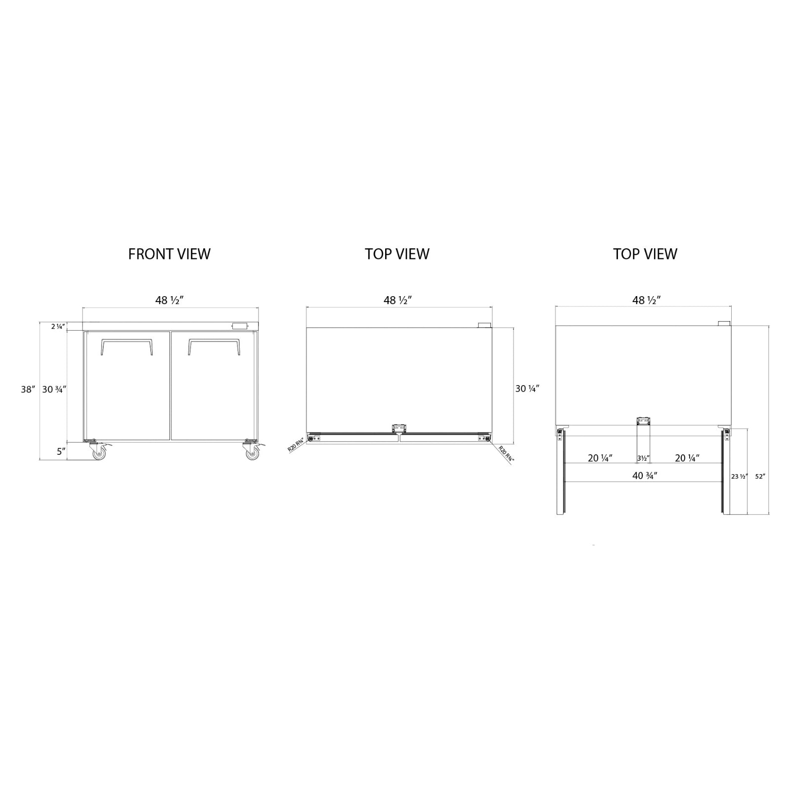SEAGATE Commercial Products SU48F Freezer, Undercounter, Reach-In