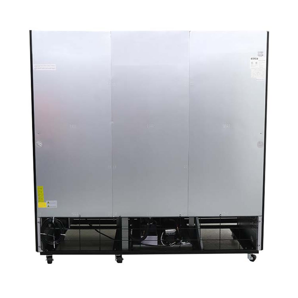 SEAGATE SGM-72 3-Glass Swing Door Black Merchandiser Refrigerator | 73 Cu. Ft.