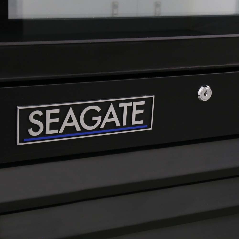 SEAGATE SGM-72 3-Glass Swing Door Black Merchandiser Refrigerator | 73 Cu. Ft.