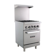 SEAGATE SGR-4-24 24" Gas Range w/ 4-Burners & Standard Oven | 152,000 BTU
