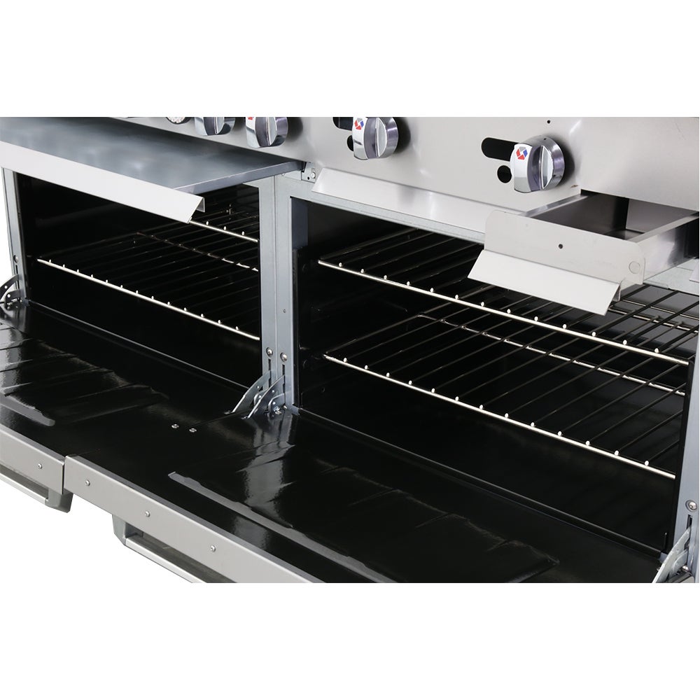 SEAGATE SGR-6B-24MG-60 60" Gas Range w/ 6-Burners, 24" Griddle, 2 Standard Ovens | 306,000 BTU