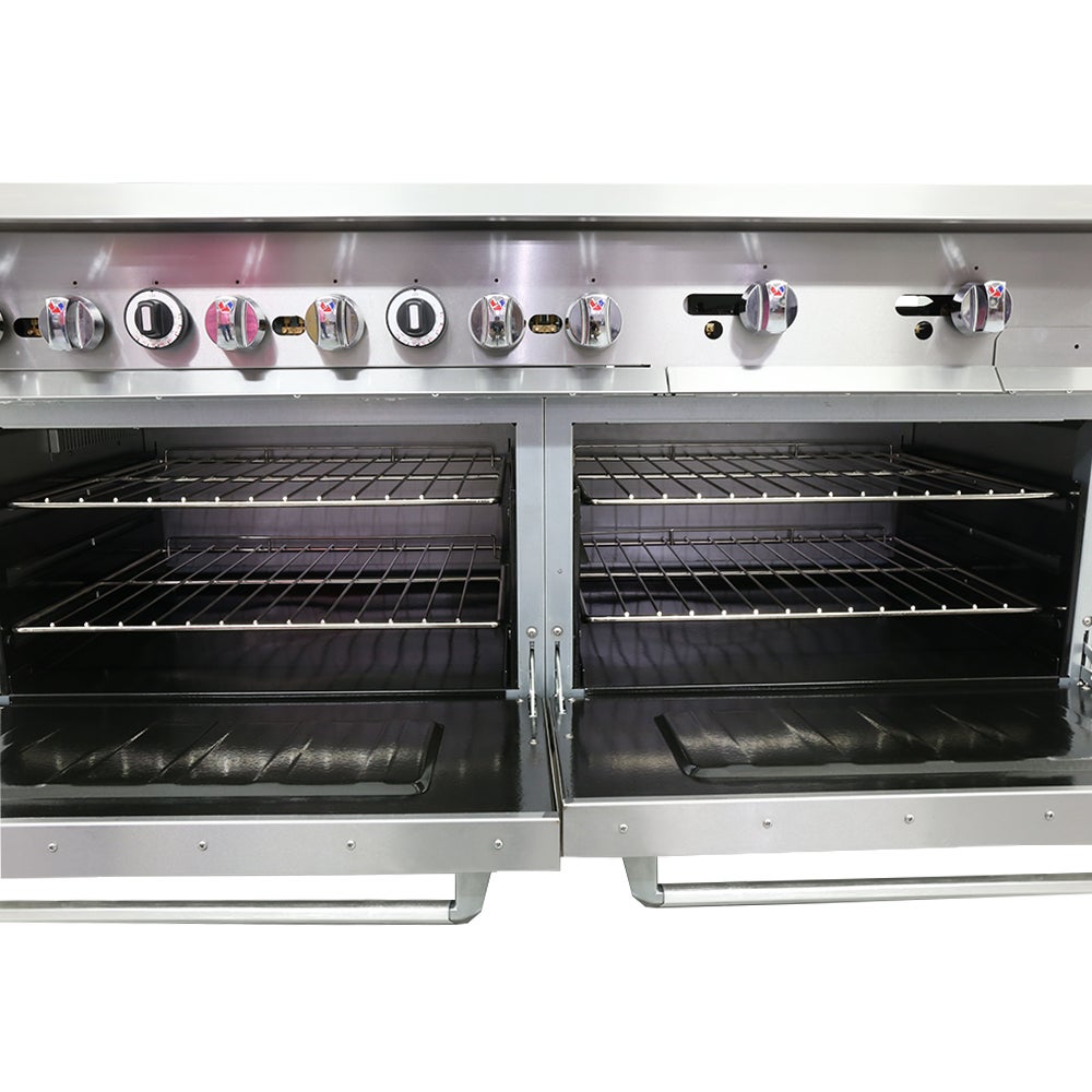 SEAGATE SGR-6B-24MG-60 60" Gas Range w/ 6-Burners, 24" Griddle, 2 Standard Ovens | 306,000 BTU
