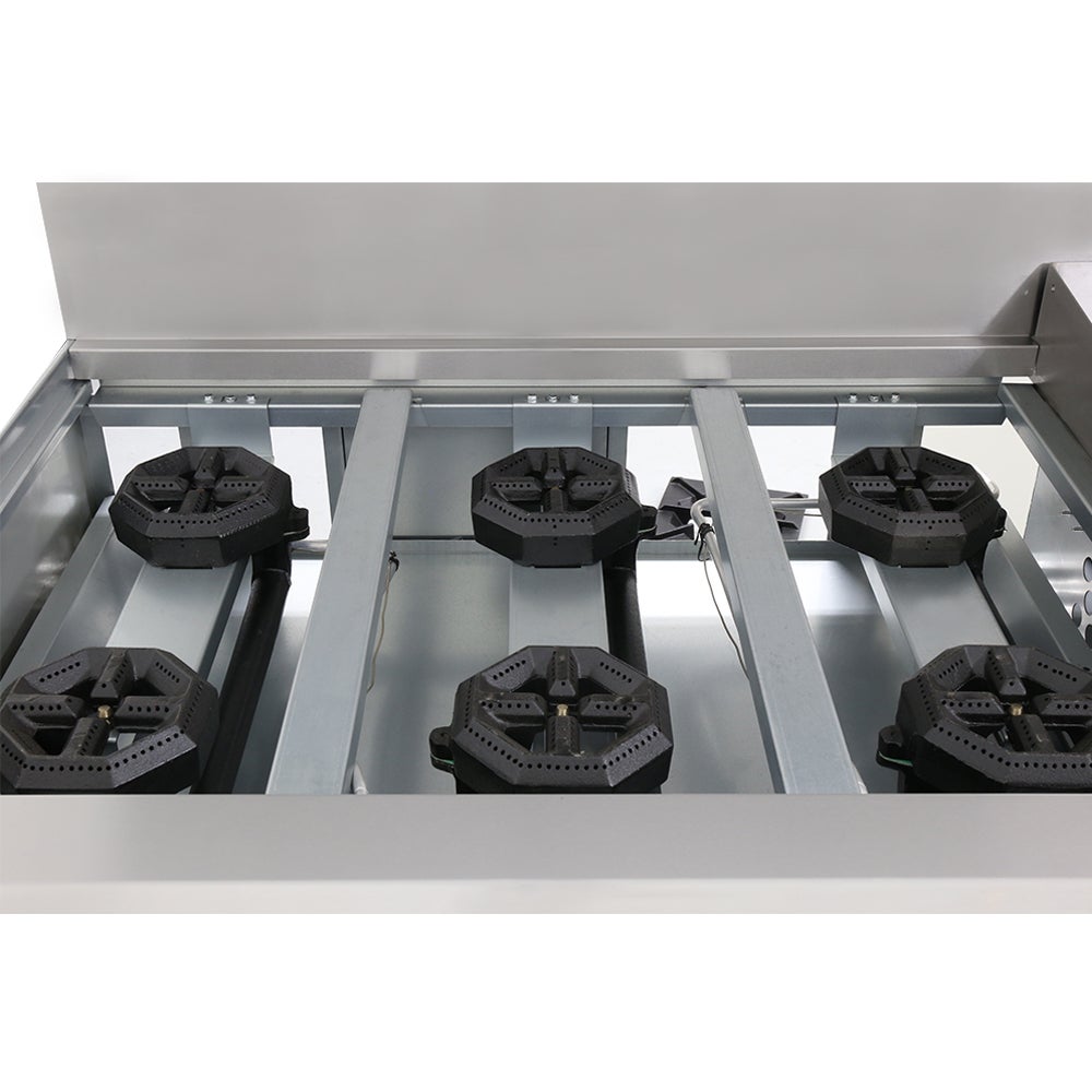 SEAGATE SGR-6B-24MG-60 60" Gas Range w/ 6-Burners, 24" Griddle, 2 Standard Ovens | 306,000 BTU