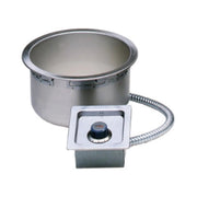 APW Wyott SM-50-7DS 7 Qt. Electric Round Drop-In Hot Food Well w/ Drain | 10-1/16" Dia.