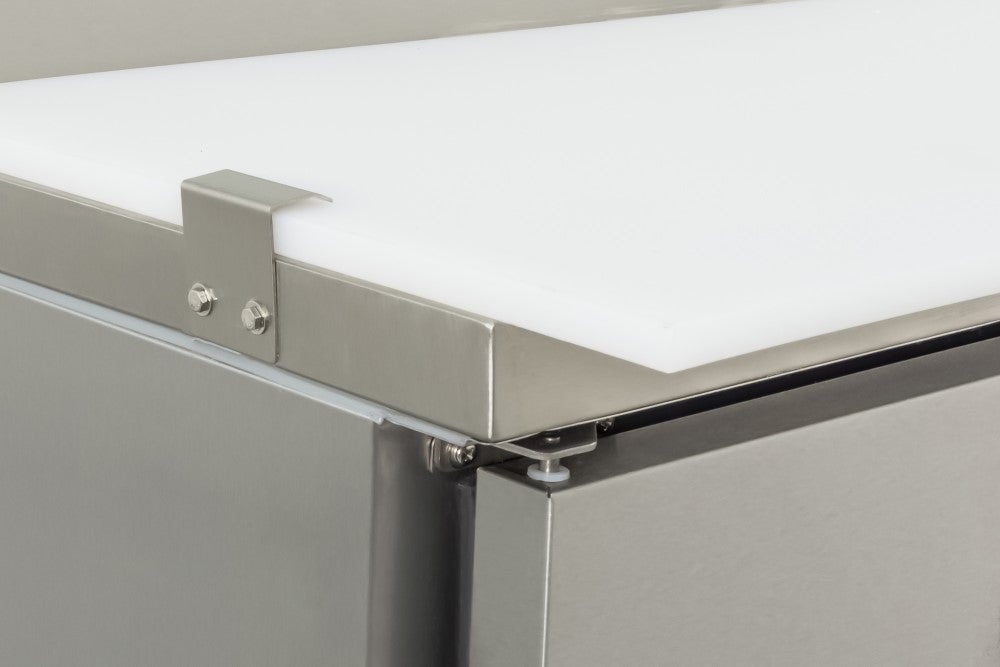 SEAGATE SPP71 71" 2 Door Refrigerated Pizza Prep Table | (9) 1/3 Pan