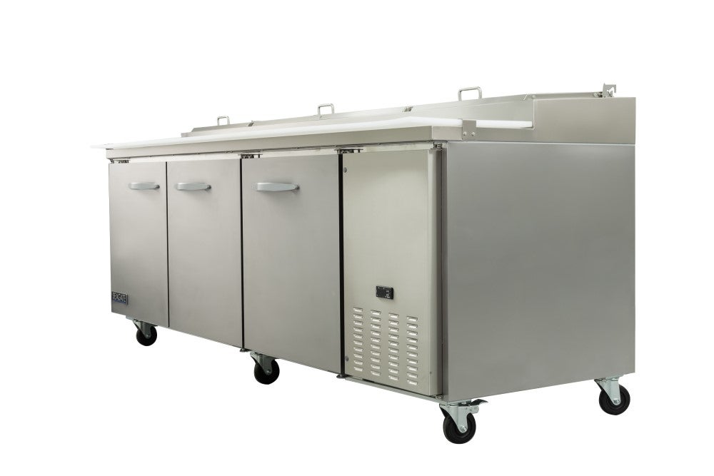 SEAGATE SPP94 3-Door Refrigerated Pizza Prep Table | (12) 1/3 Pan