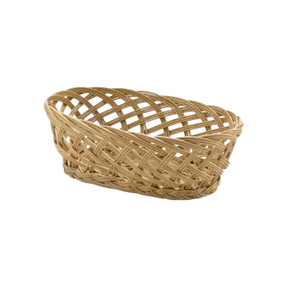 Tablecraft 1636 10" x 6-1/2" X 3-1/4" Oval Willow Tabletop Basket (Closeout)