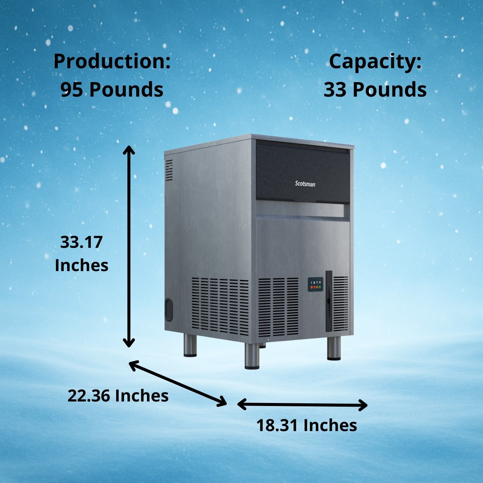 Scotsman UC0918GAX-1 Ice Maker with Bin, Cube-Style