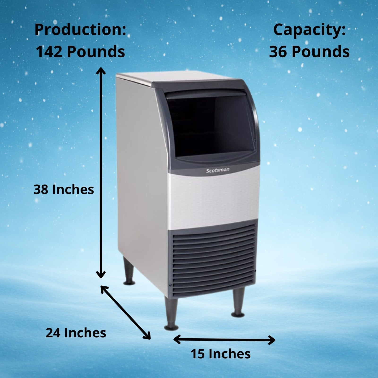Scotsman UF1415AX-1 Ice Maker with Bin, Flake-Style