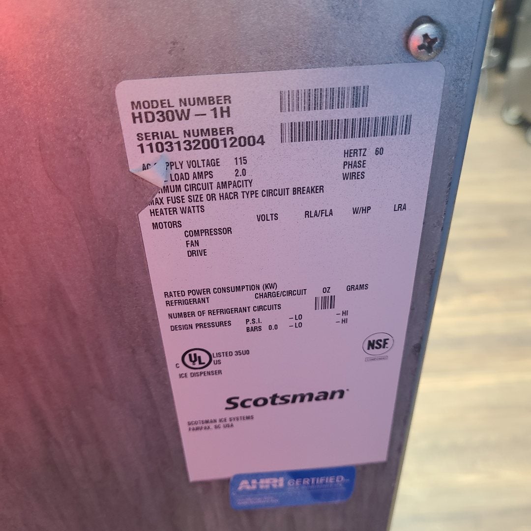 Used Scotsman HD30W-1H 30" Hotel Ice Dispenser | Stock No. 1010408