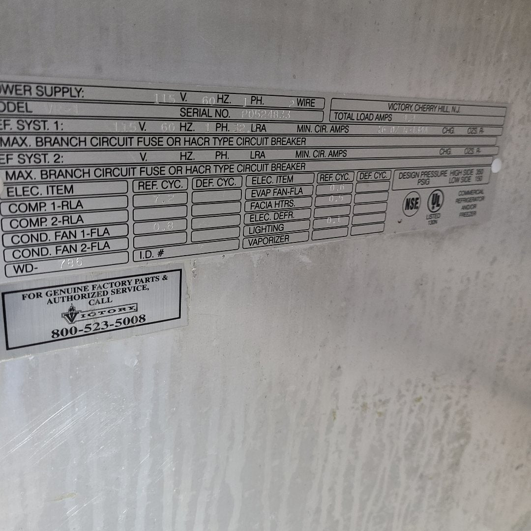 Victory Refrigeration VR-1  (Used) No. 1013481