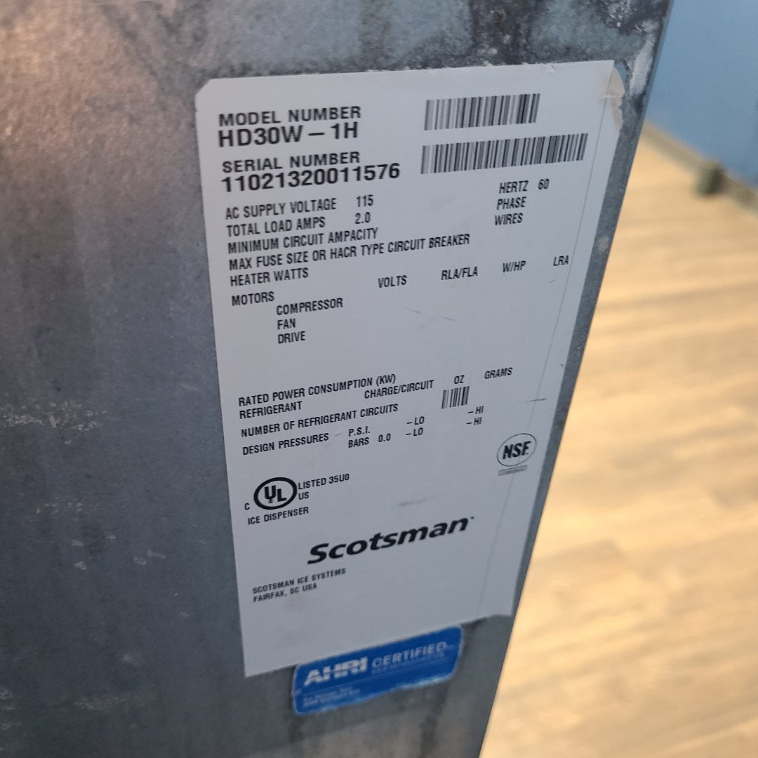 Used Scotsman HD30W-1H 30" Hotel Ice Dispenser | Stock No. 1016042
