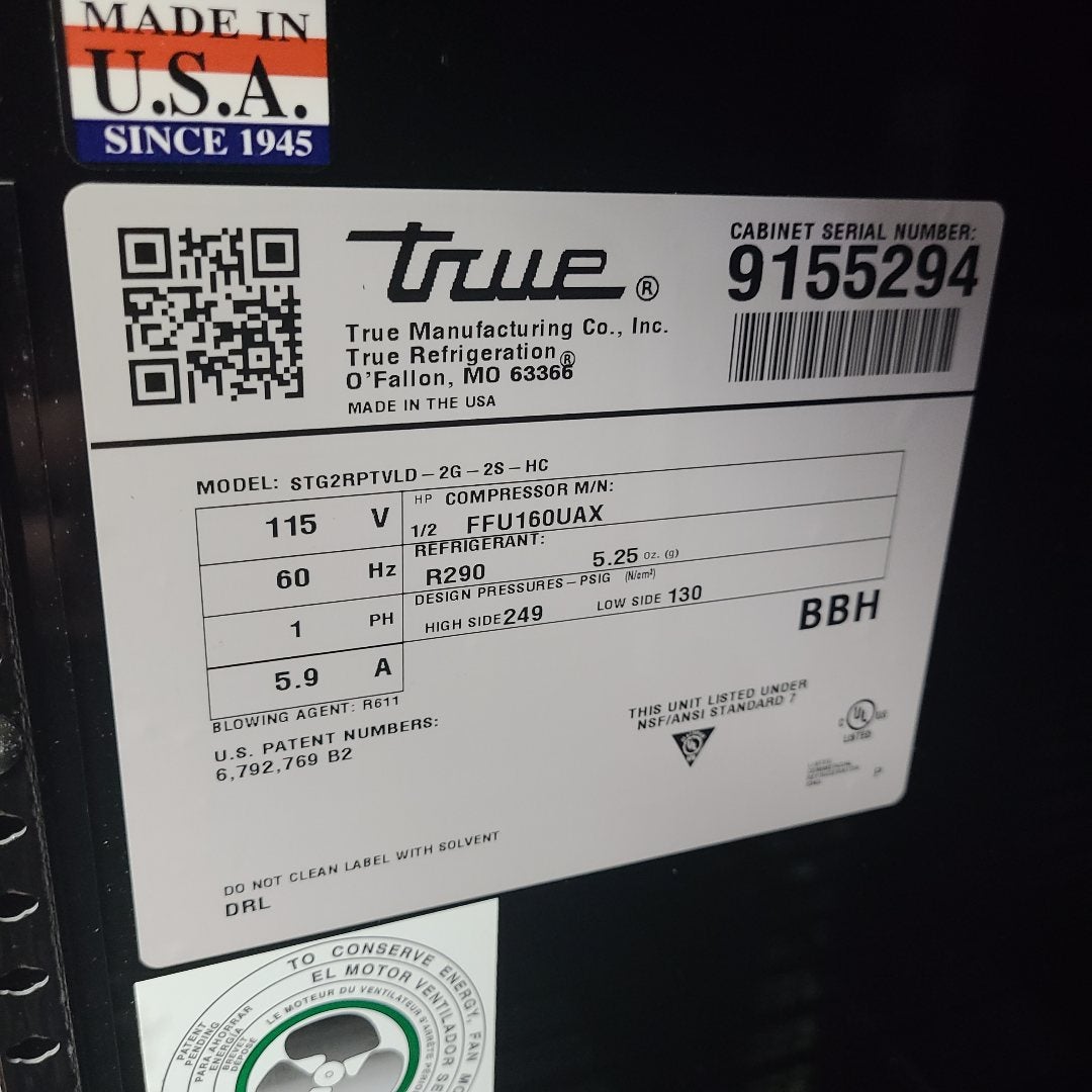 Used True STG2RPTVLD-2G-2S-HC 2 Glass Door Pass-Thru Refrigerator | Stock No. 1022337