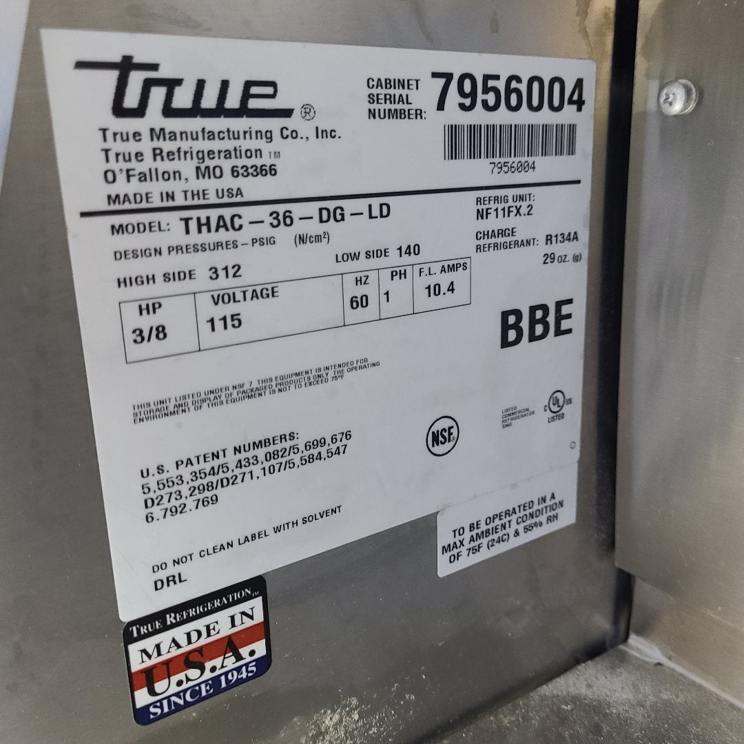 Used True THAC-36DG-LD 36" Horizontal Open Air Merchandiser | Stock No. 828907