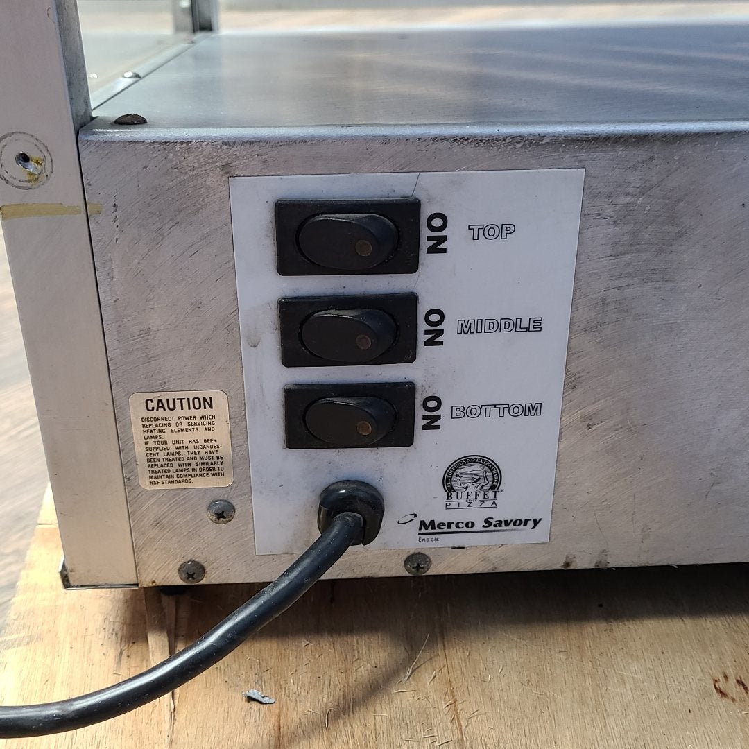 Used Merco Savory PDC3-2123 3-Shelf Merchandising Warmer | Stock No. 905644
