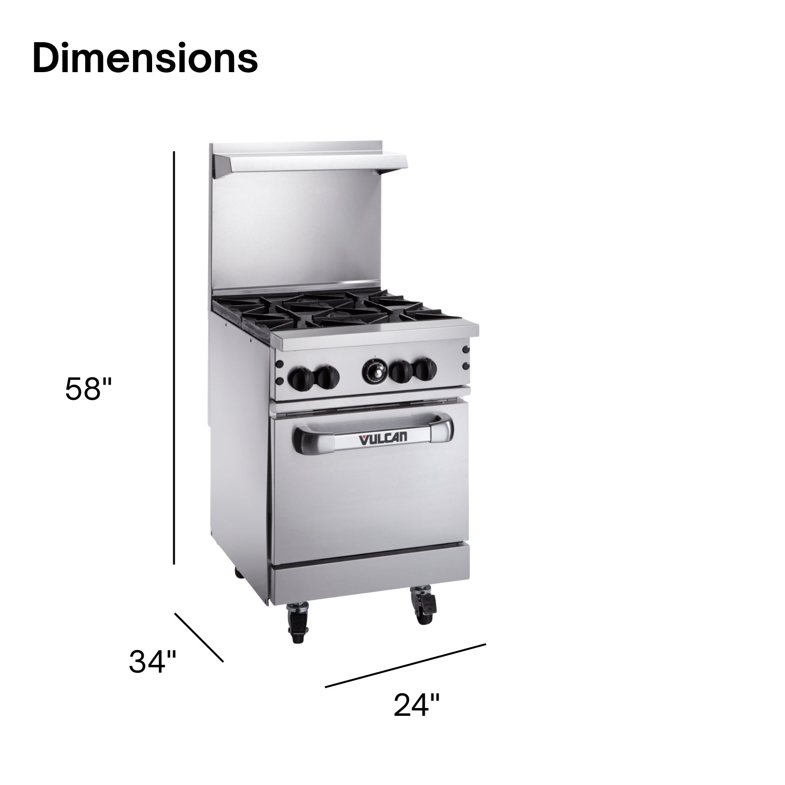 Vulcan 24S-4B 24" Restaurant Gas Range
