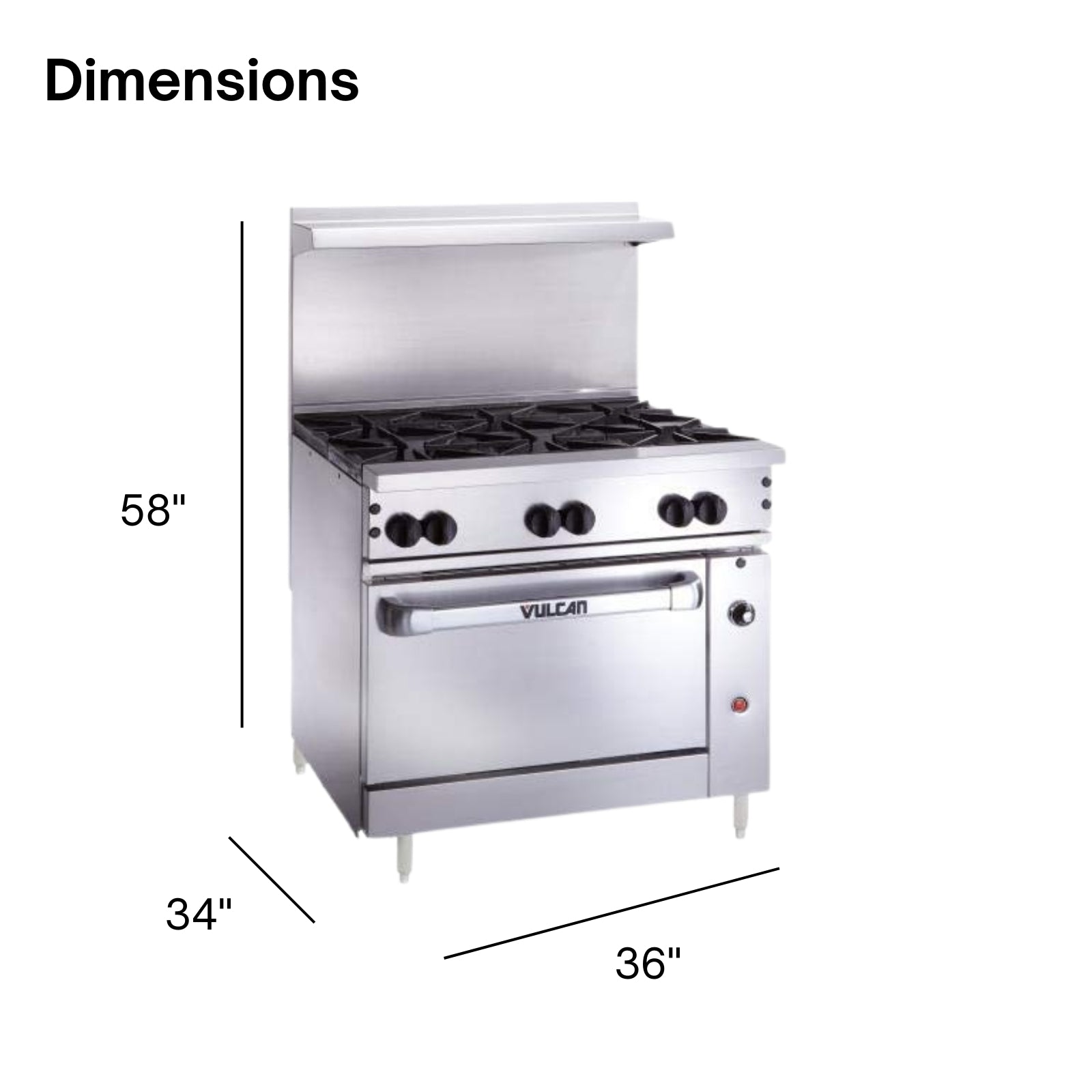 Vulcan 36C-6BN 36" Restaurant Gas Range
