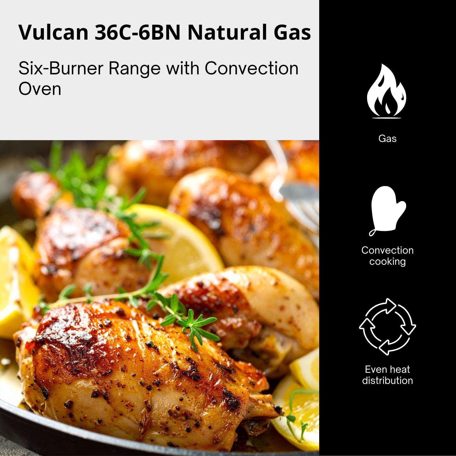 Vulcan 36C-6BN 36" Restaurant Gas Range