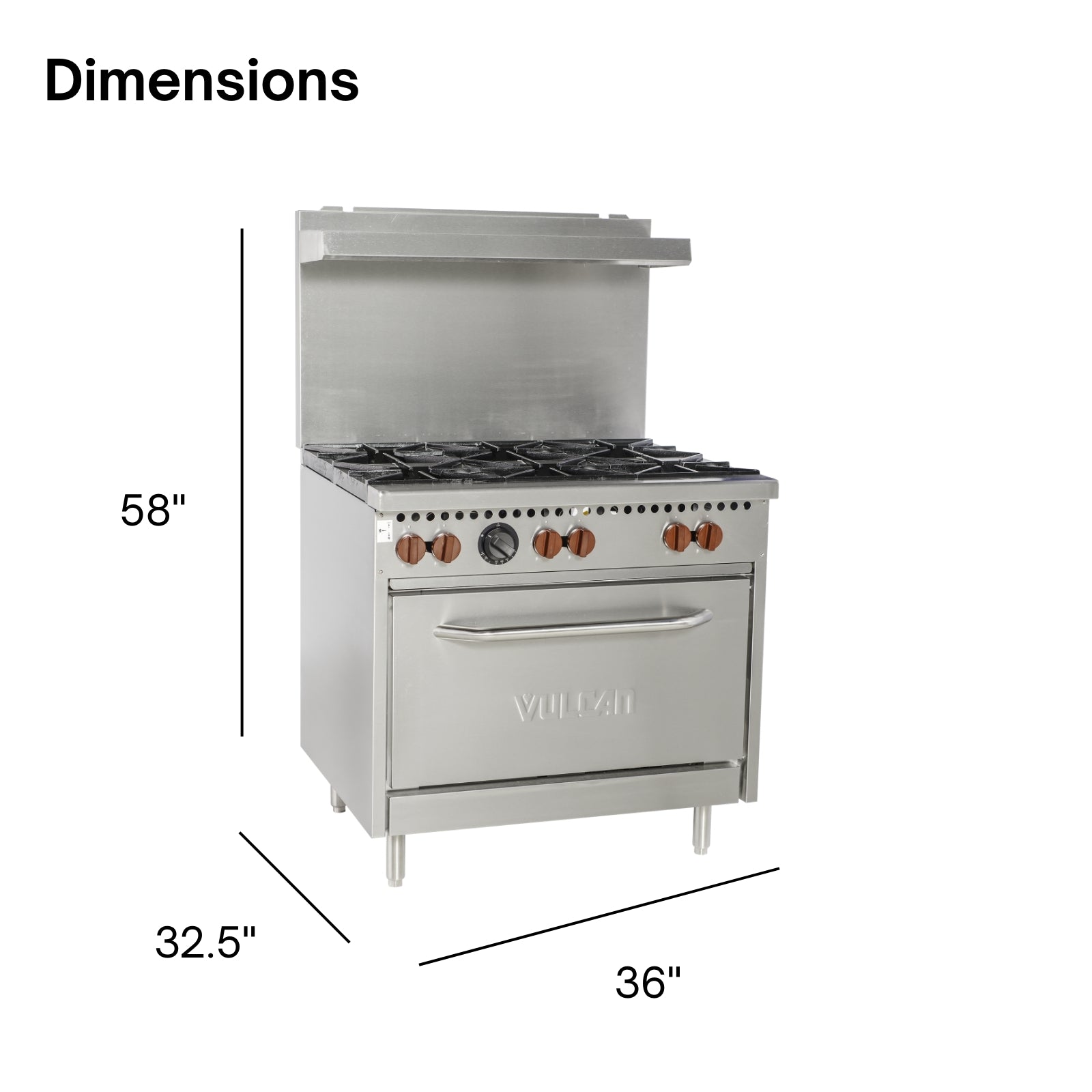 Vulcan SX36-6B 36" Restaurant Gas Range