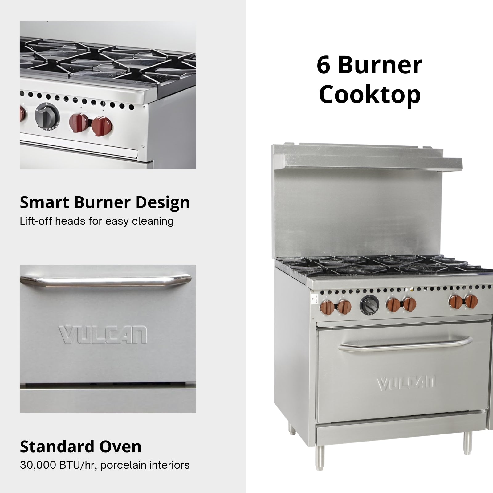 Vulcan SX36-6B 36" Restaurant Gas Range