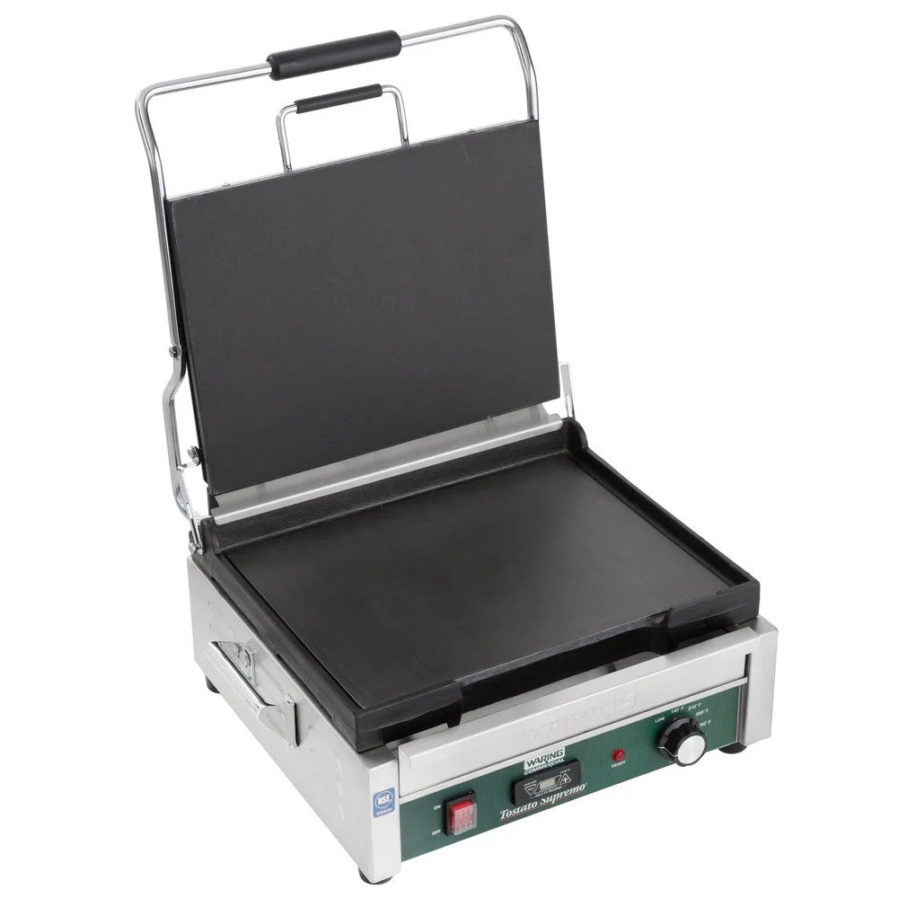 Waring WFG250T WFG250 14.5" Smooth Cast Iron Sandwich Grill w/Timer