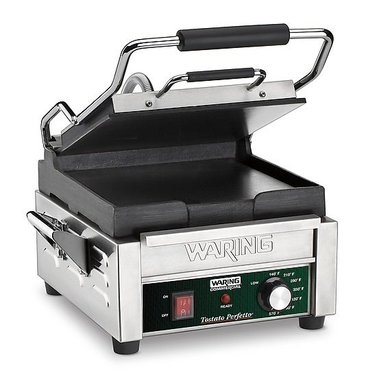 Waring Tostato Perfetto WFG150 9.75" Smooth Cast Iron Sandwich Grill