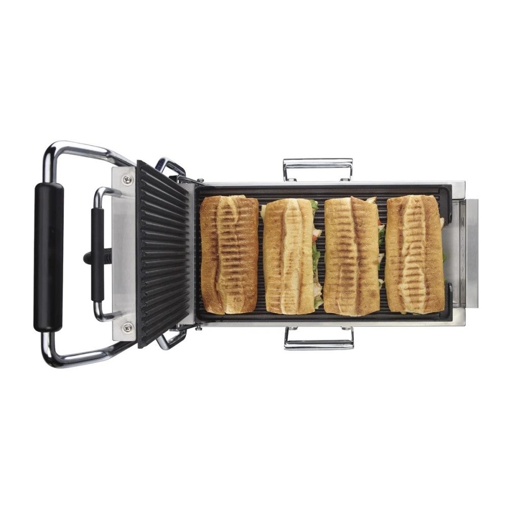 Waring WPG200 7.75" Grooved Cast Iron Sandwich Grill