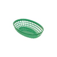 Winco PFB-10G 9-1/4" x 5-3/4" Oval Fast Food Basket | Green