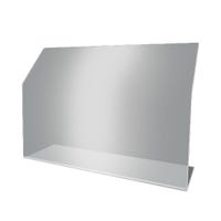 Eastern Tabletop 8585AC18 Free Standing Curved Tabletop Shield | 24"W x 24"H x 1/8" Thick