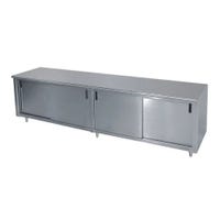 Advance Tabco ECB-SS-249M-X Sliding Doors Enclosed Base Work Table | 108” x 24”