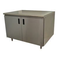 Advance Tabco EHB-SS-244M-X Special Value Hinged Doors Enclosed Base Work Table
