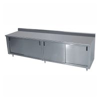 Advance Tabco ECK-SS-3010M-X Special Value Sliding Doors Enclosed Base Work Table | 120” x 30”