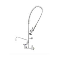 T&S Brass B-0133-12-CR-B EasyInstall 8&quot; Center Wall Mount Pre-Rinse Faucet w/ 12&quot; Nozzle