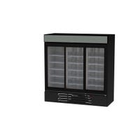 Beverage-Air MMR66HC-1-B 3-Sliding Glass Door Black Merchandiser Refrigerator | 64.4 Cu. Ft.