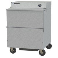 Beverage-Air SMF34HC-1-S 34&quot; Stainless Steel Single Sided Flip Top Milk Cooler | 8 Crate