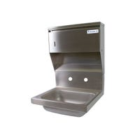 BK Resources BKHS-W-1410-4D-TD 4" Center Splash Mount Faucet Hole 14" x 10" Hand Sink w/Towel Dispenser